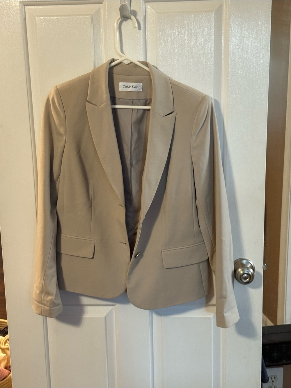 Calvin Klein Beige Women's Tailored Blazer